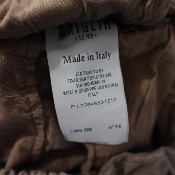 Briglia 1949 BG41 Drawstring Trousers Brown Striped Pant IT46 - Picture 13 of 15